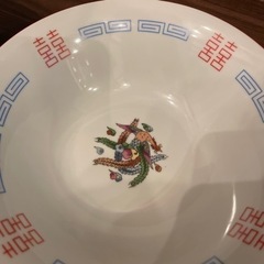 ラーメンどんぶり　中華風　赤の画像