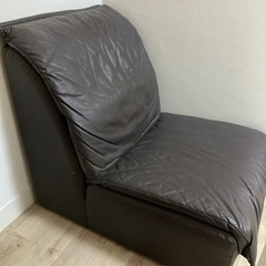 【ベランダ使用可能】フェイクレザーソファ(brown)