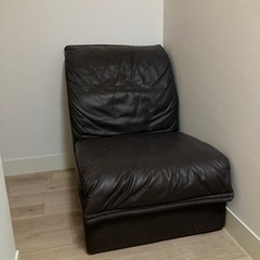 【ベランダ使用可能】フェイクレザーソファ(brown)の画像