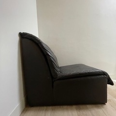 【ベランダ使用可能】フェイクレザーソファ(brown)の画像