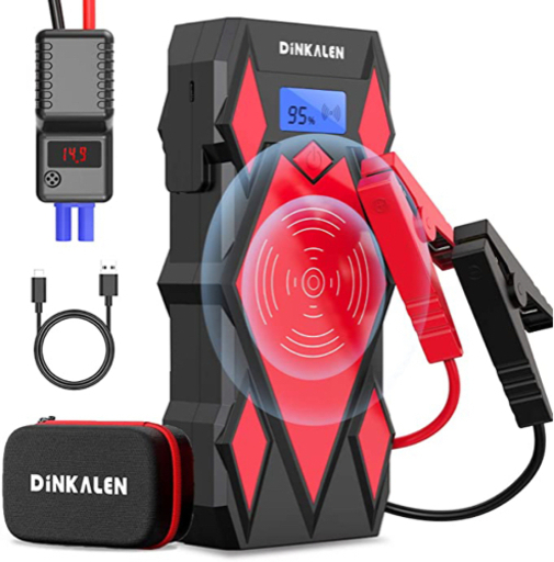 新品未使用　ジャンプスターター 12V車 20000mAh 大容量 ワイレス充電 1600Aピーク電流 エンジンスターター QC3.0急速充電 ライト搭載 非常用電源 PSE認証