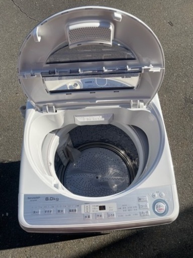 シャープ 全自動洗濯機 8kgタイプ シルバー系 ESGV8B-S