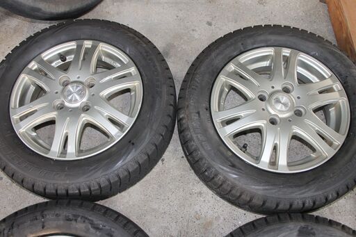 スタッドレスタイヤ・BS製 GZ155/65-13 +アルミホイール