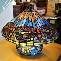 アンティーク照明　ステンドグラス　ランプ　間接照明 アンティーク調のステンドグラスライトです。優雅な雰囲気の間接照明は