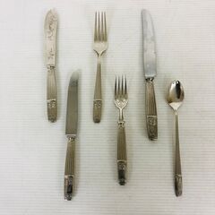 【LUCKY WOOD】 ラッキーウッド カトラリーセット ミート フィッシュ フォーク ナイフ 各10本 60本セットの画像