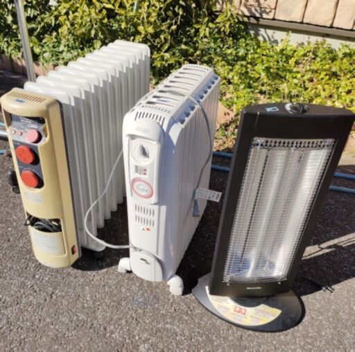 オイルヒーター、電気ヒーター、3台まとめて！