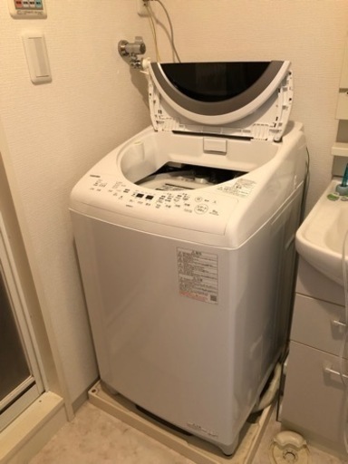 縦型洗濯乾燥機 ZABOON（ザブーン） グランホワイト AW-8VM1-W [洗濯8.0kg /乾燥4.5kg /ヒーター乾燥(排気