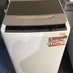 ☆中古 激安！！￥15,000！！＜目玉商品！＞HITACHI　日立　8.0kg洗濯機　家電　BW-V80B型　幅61cmｘ奥行61cmｘ高さ100cm　【BBL135】