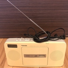 東芝 CDラジオ TOSHIBA 語学学習 防災用 お洒落な昭和レトロ