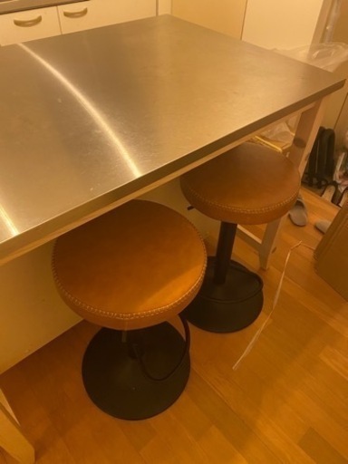 販売者確定【美品】ニトリ　ワークテーブル　シナモ　チェア付き