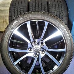 冬 VW純正☆美品☆ゴルフ7 純正【冬タイヤ 付き】ブレード GTI ワーゲン VW ヴァリアント ジェッタ トゥーラン【富山】225/45R17 ミシュラン
