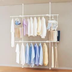 【無料】壁面つっぱり物干し