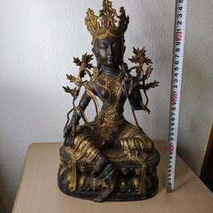 【価格交渉可】チベット 多羅菩薩 仏像　アンティークの画像