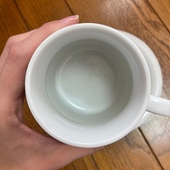 クリスマス柄のコップとお皿のセットの画像