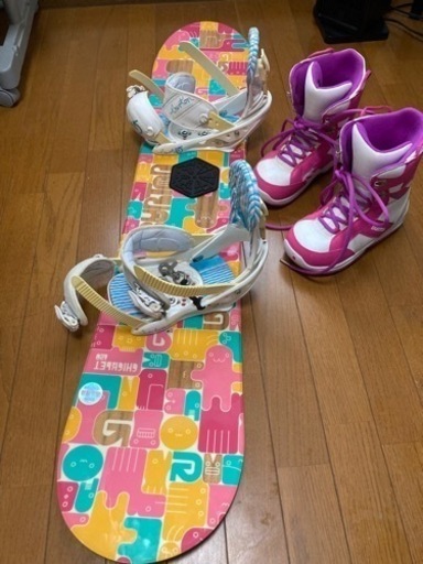 再値下げ!! 中古バートンスノーボード3点セット　板120 ブーツ23