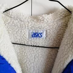 受渡し決定【asicsベンチコート】青色　140~160cmの画像