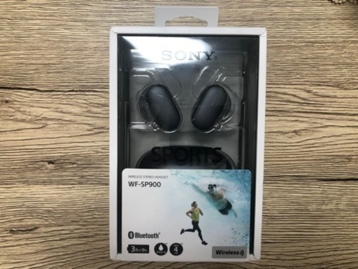 ワイヤレスイヤホン！開封前新品！SONY ワイヤレスイヤホン（防水）　WF-SP900 ブラック