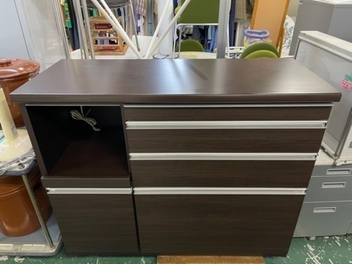 キッチンカウンター ブレイクカウンター ダークW1180 中古