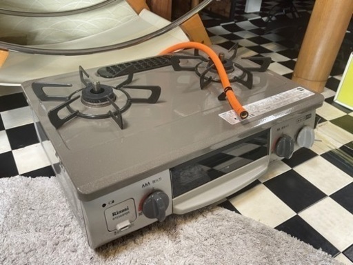 【リサイクルサービス八光　田上店　安心の3か月保証　配達・設置OK】リンナイ　ガスコンロ パールブラウンベージュ　LPガス　RT34NJH