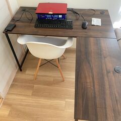 学習机　L字デスク　テーブル　中古　