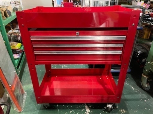 ツールワゴン 赤色 工具入れ 中古現状