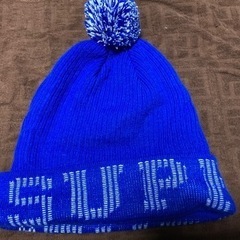 supreme 青　ニット帽