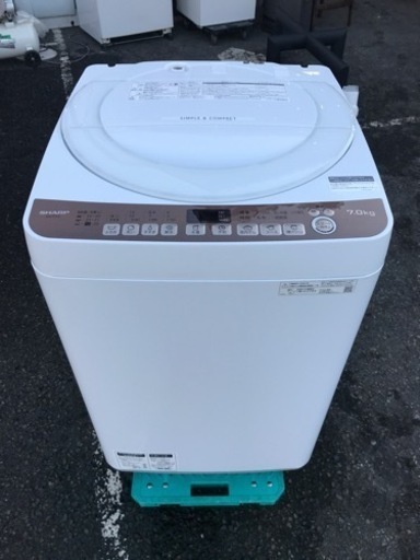 ◆美品！保証3年残り！2020年製◆SHARP 全自動洗濯機 7kg ES-T712 付属品もあります！シャープ