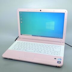 即使用可 ピンク ノートパソコン 中古良品 14型 SONY VPCEA45FJ