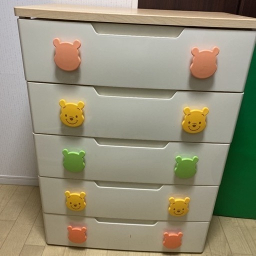 プーさんキッズチェスト　5段