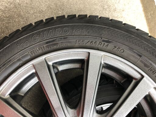 軽スタッドレスタイヤアルミホイール4本セット155/65R14