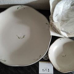 【決まりました】未使用 たち吉 大皿1枚 取り皿5枚をの画像