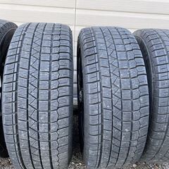 日産リーフにて使用　中古アルミスタッドレスタイヤ 205/55 R16 4本の画像