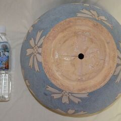 【終了/有難うございました‼】2-16 中古 手書きのお花が可愛いテラコッタポット 大型 素焼き鉢 植木鉢 輸入品 早い者勝ちです✨✨　の画像