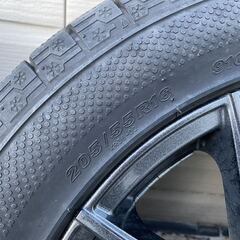 日産リーフにて使用　中古アルミスタッドレスタイヤ 205/55 R16 4本の画像