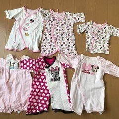 ミニーちゃん　新生児肌着4枚、2wayオール2枚、他