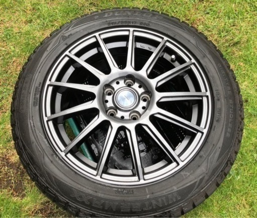 【売却済】215/55 R17スタッドレスタイヤ(DUNLOP WINTER MAX) & アルミホイール 4本（ホンダ ヴェゼルで履いてました）