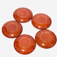 漆器 木製 木製茶托 茶托 煎茶道具 茶道具 5客セットの画像