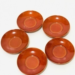 漆器 木製 木製茶托 茶托 煎茶道具 茶道具 5客セット