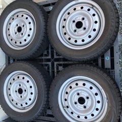 155/65R13 ブリヂストン ダイハツ純正スチールホイール付 ダイハツ軽自動車に！ バリ山