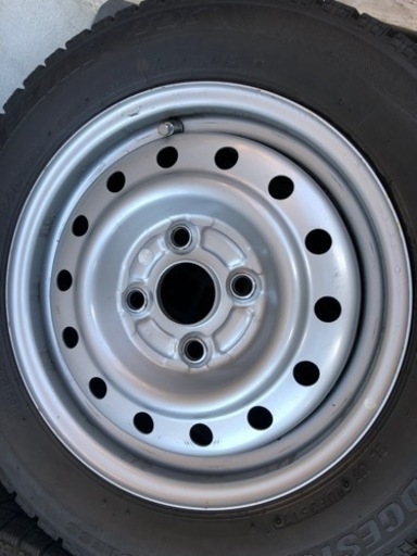 155/65R13 ブリヂストン ダイハツ純正スチールホイール付 ダイハツ軽自動車に！ バリ山