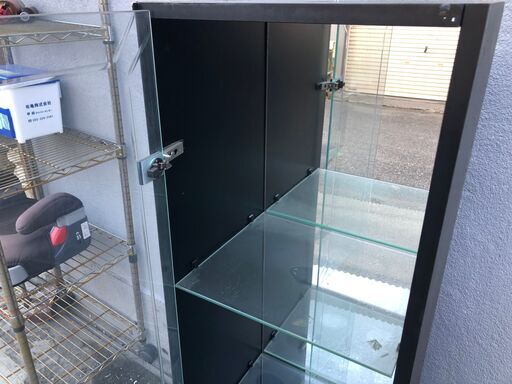★ 状態〇 ★ ガラス ショーケース 約 130 x 40 x 35 cm 内装背面鏡張 左開 フィギュア お酒 インテリア の保管に