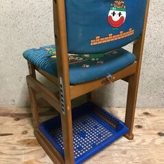くろがね スーパーマリオ デスク用椅子 勉強チェア 当時物 レトロ 幅45cm×奥行41cm×高さ73～83cm（座高47～57cm）の画像