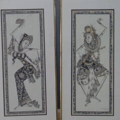 ☆★ts■仏画？ 美術画？ アート 詳細不明 国籍不明 額装 2...
