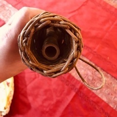 壁かけ　花器　ドライフラワー用　花瓶　藤　取引締切日…2024.1.26（以降処分）の画像