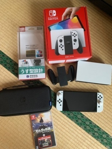 任天堂Switch本体(有機EL)とゼルダの伝説ゼルダの伝説 ブレス オブ ザ ワイルド + エキスパンション・パス