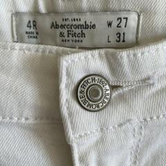 【Abercrombie&Fitch /アバクロ】デニムパンツ　ホワイト　27インチの画像