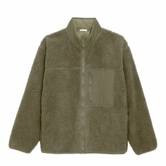 GU ボアフリースジャケット M オリーブ