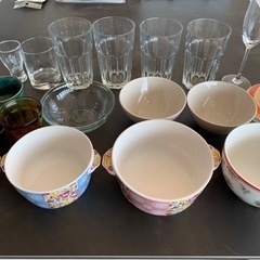 IKEAグラス　無印良品シャンパングラス　などの画像