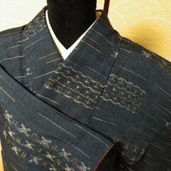 紬　袷　裄63強　身丈155.5