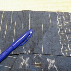 紬　袷　裄63強　身丈155.5の画像